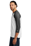 SS056 -Adult New Era® Sueded Cotton Blend 3/4-Sleeve Baseball Raglan Tee - NEA121