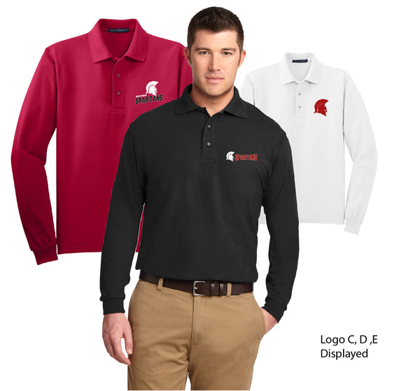 SS081 -  Adult Port Authority® Silk Touch™ Long Sleeve Polo - K500LS