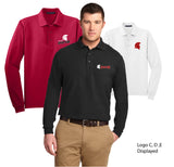 SS081 -  Adult Port Authority® Silk Touch™ Long Sleeve Polo - K500LS