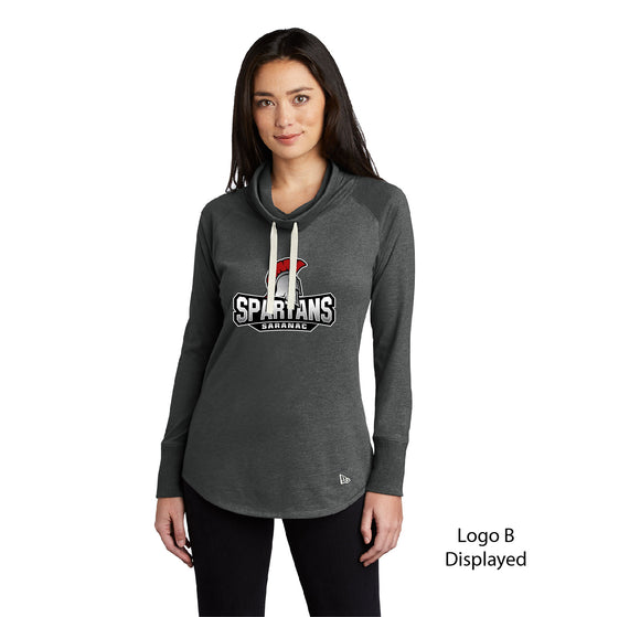 SS053- New Era ® Ladies Sueded Cotton Blend Cowl Tee- LNEA123