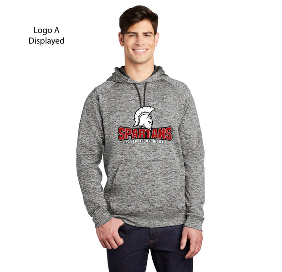 SS028 - Adult Sport-Tek®  PosiCharge® Electric Heather Fleece Hooded Pullover - ST225