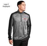 SS018 -Adult Sport-Tek ® PosiCharge ® Electric Heather Colorblock 1/4-Zip Pullover - ST397