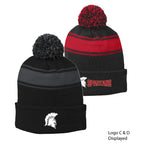SS083 -  Sport-Tek® Stripe Pom Pom Beanie - STC28