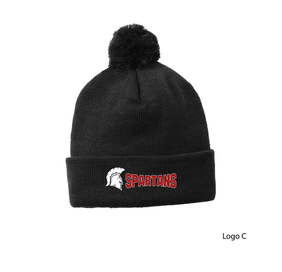SS082 -  Sport-Tek ® Solid Pom Pom Beanie - STC37