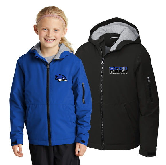 P037- Youth Sport-Tek® Waterproof Insulated Jacket - YST56