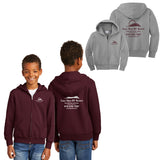 LD003Y -Youth Full Zip Hooded Sweatshirt- PC90YZH